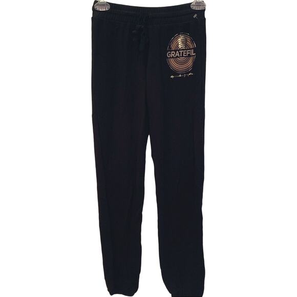 Spiritual Gangster Black Grateful Medallion Bliss Jogger X Small - Picture 2 of 7